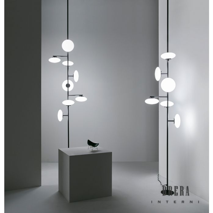 Lampada da Terra - Soffitto Penta Light Mamì - Nichel Nero