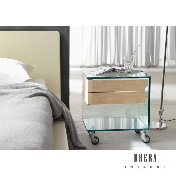 Comodino Tonelli Design Venerdì - Impiallacciato Rovere Bianco