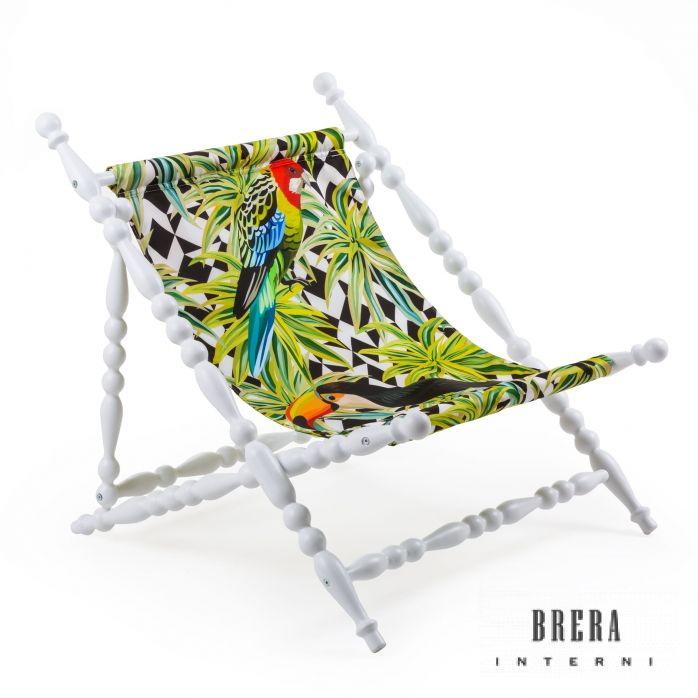 Seletti Parrots Foldable Deckchair 