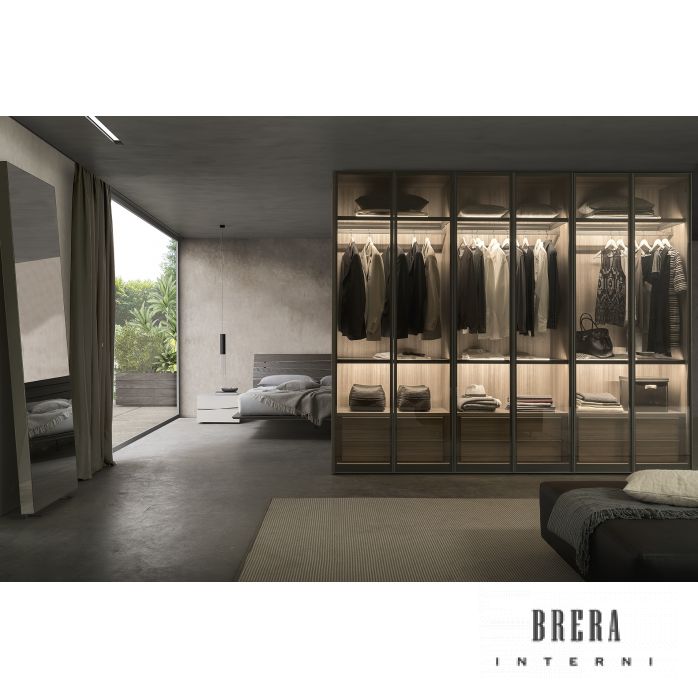 Presotto Framed Glass Door Wardrobe