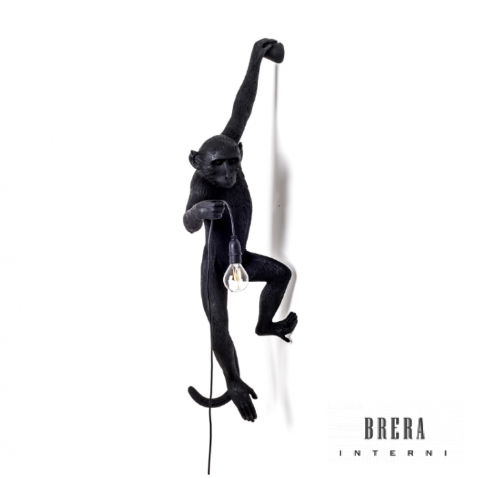 Seletti Monkey Black Hanging Wall Lamp 