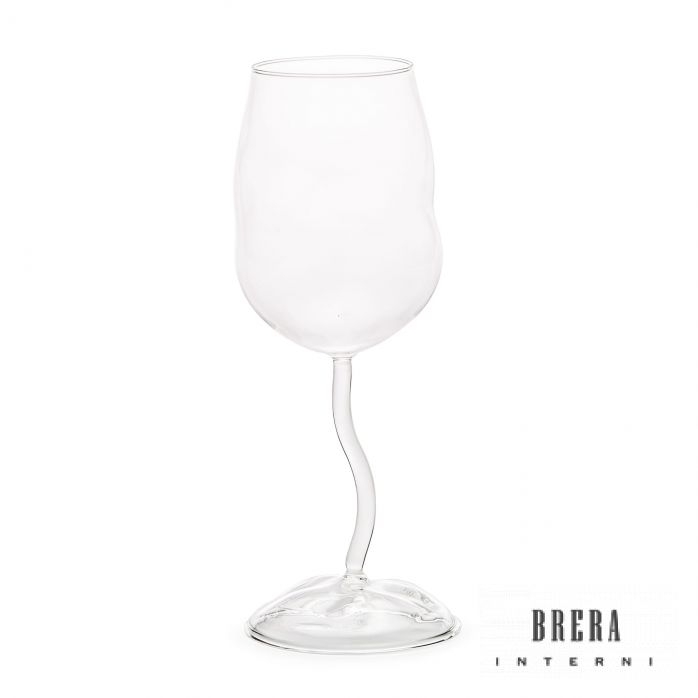 Wine Glass Set of Four Seletti Glass from Sonny