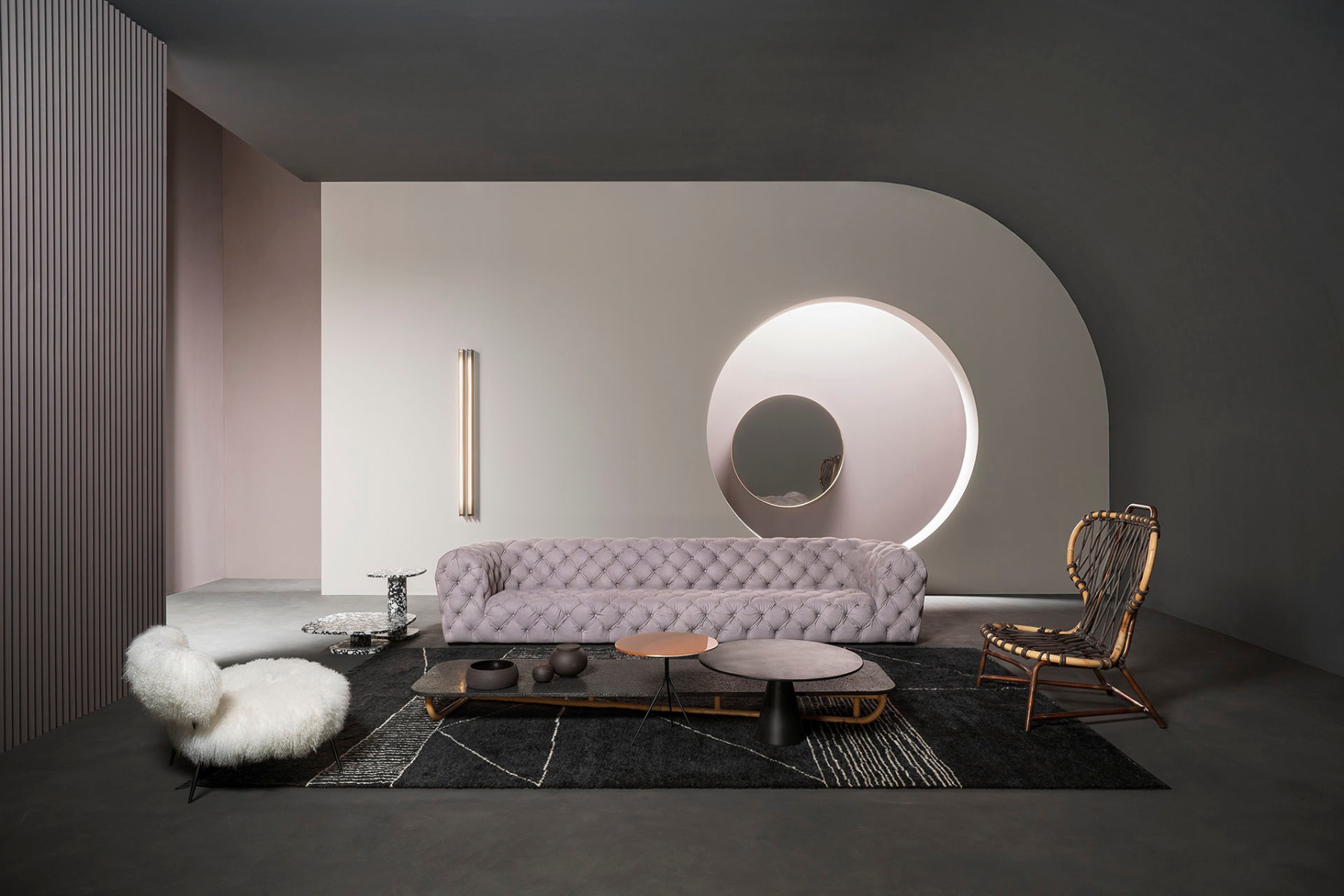 Baxter Made in Italy Chester Moon Pink Sofa