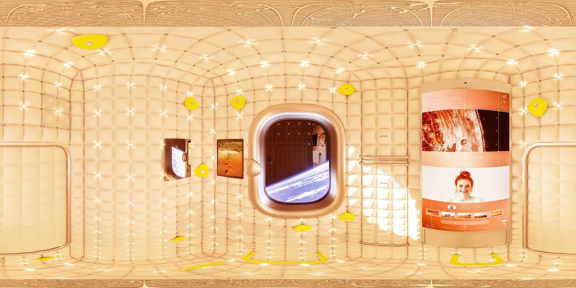 Stazione Voyager, design di lusso e interni